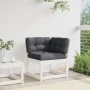 Garten-Ecksofa und Kissen aus weißem Kiefernholz, 73 x 73 x 78 cm von , Outdoor-Sofas - Ref: Foro24-844685, Preis: 100,84 €, ...