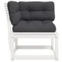 Garten-Ecksofa und Kissen aus weißem Kiefernholz, 73 x 73 x 78 cm von , Outdoor-Sofas - Ref: Foro24-844685, Preis: 100,84 €, ...