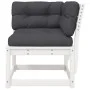 Garten-Ecksofa und Kissen aus weißem Kiefernholz, 73 x 73 x 78 cm von , Outdoor-Sofas - Ref: Foro24-844685, Preis: 100,84 €, ...