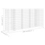 H-förmiges Gabionen-Pflanzgefäß Stahldraht 260x40x120 cm von vidaXL, Töpfe und Pflanzgefäße - Ref: Foro24-145662, Preis: 96,4...