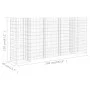 H-shaped gabion planter made of 260x40x120 cm steel wire. by vidaXL, Pots and planters - Ref: Foro24-145662, Price: 95,92 €, ...