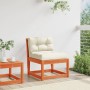 Sofá de jardín con cojines madera maciza de pino marrón cera de , Sofás de exterior - Ref: Foro24-844691, Precio: 82,63 €, De...