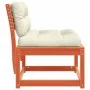 Garden sofa with wax brown solid pine wood cushions by , Outdoor sofas - Ref: Foro24-844691, Price: 81,90 €, Discount: %