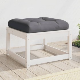 Garden stool with solid white pine wood cushions by , Outdoor sofas - Ref: Foro24-844700, Price: 61,63 €, Discount: %