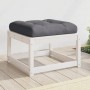 Taburete de jardín con cojines madera maciza de pino blanco de , Sofás de exterior - Ref: Foro24-844700, Precio: 61,90 €