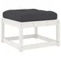 Gartenhocker mit massiven Kissen aus weißem Kiefernholz von , Outdoor-Sofas - Ref: Foro24-844700, Preis: 61,09 €, Rabatt: %