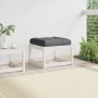 Gartenhocker mit massiven Kissen aus weißem Kiefernholz von , Outdoor-Sofas - Ref: Foro24-844700, Preis: 61,63 €, Rabatt: %
