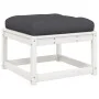 Gartenhocker mit massiven Kissen aus weißem Kiefernholz von , Outdoor-Sofas - Ref: Foro24-844700, Preis: 61,09 €, Rabatt: %