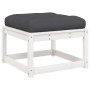 Gartenhocker mit massiven Kissen aus weißem Kiefernholz von , Outdoor-Sofas - Ref: Foro24-844700, Preis: 61,63 €, Rabatt: %