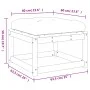 Gartenhocker mit massiven Kissen aus weißem Kiefernholz von , Outdoor-Sofas - Ref: Foro24-844700, Preis: 61,09 €, Rabatt: %
