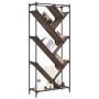 Engineered wood and oak brown metal shelf 79x30x180 cm by , Bookcases and shelves - Ref: Foro24-845435, Price: 97,83 €, Disco...