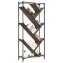 Estantería madera ingeniería y metal marrón roble 79x30x180 cm de , Librerías y estanterías - Ref: Foro24-845435, Precio: 96,...