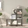 Regal aus Sonoma-Eiche aus Holzwerkstoff und Metall, 92 x 30 x 102 cm von , Bücherregale und Regale - Ref: Foro24-845437, Pre...