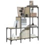 Engineered wood and metal Sonoma oak shelving 92x30x102 cm by , Bookcases and shelves - Ref: Foro24-845437, Price: 63,74 €, D...
