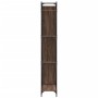 Engineered wood and oak brown metal shelf 79x30x180 cm by , Bookcases and shelves - Ref: Foro24-845435, Price: 97,83 €, Disco...