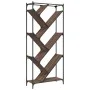 Estantería madera ingeniería y metal marrón roble 79x30x180 cm de , Librerías y estanterías - Ref: Foro24-845435, Precio: 96,...