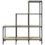 Engineered wood and metal Sonoma oak shelving 92x30x102 cm by , Bookcases and shelves - Ref: Foro24-845437, Price: 63,74 €, D...