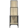 Engineered wood and metal Sonoma oak shelving 92x30x102 cm by , Bookcases and shelves - Ref: Foro24-845437, Price: 63,74 €, D...