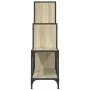 Regal aus Sonoma-Eiche aus Holzwerkstoff und Metall, 92 x 30 x 102 cm von , Bücherregale und Regale - Ref: Foro24-845437, Pre...