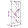 Estantería madera ingeniería y metal marrón roble 79x30x180 cm de , Librerías y estanterías - Ref: Foro24-845435, Precio: 96,...