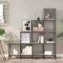Engineered wood and metal Sonoma oak shelving 122x30x132 cm by , Bookcases and shelves - Ref: Foro24-845442, Price: 97,01 €, ...