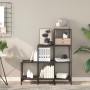 Engineered wood and oak brown metal shelf 92x30x102 cm by , Bookcases and shelves - Ref: Foro24-845440, Price: 65,86 €, Disco...