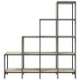 Regal aus Sonoma-Eiche aus Holzwerkstoff und Metall, 122 x 30 x 132 cm von , Bücherregale und Regale - Ref: Foro24-845442, Pr...