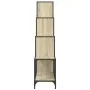 Engineered wood and metal Sonoma oak shelving 122x30x132 cm by , Bookcases and shelves - Ref: Foro24-845442, Price: 97,01 €, ...