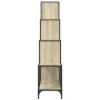 Regal aus Sonoma-Eiche aus Holzwerkstoff und Metall, 122 x 30 x 132 cm von , Bücherregale und Regale - Ref: Foro24-845442, Pr...