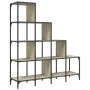 Engineered wood and metal Sonoma oak shelving 122x30x132 cm by , Bookcases and shelves - Ref: Foro24-845442, Price: 97,01 €, ...