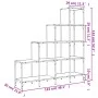 Engineered wood and metal Sonoma oak shelving 122x30x132 cm by , Bookcases and shelves - Ref: Foro24-845442, Price: 97,01 €, ...