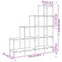 Regal aus Sonoma-Eiche aus Holzwerkstoff und Metall, 122 x 30 x 132 cm von , Bücherregale und Regale - Ref: Foro24-845442, Pr...
