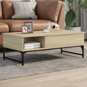 Couchtisch aus technischem Holz und Metall, Sonoma-Eiche, 100 x 50 x 35 cm von , Couchtisch - Ref: Foro24-845392, Preis: 67,9...