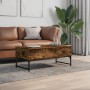 Smoke Oak Engineered Wood and Metal Coffee Table by , Coffee table - Ref: Foro24-845378, Price: 75,90 €, Discount: %