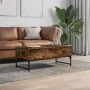 Smoke Oak Engineered Wood and Metal Coffee Table by , Coffee table - Ref: Foro24-845378, Price: 75,02 €, Discount: %