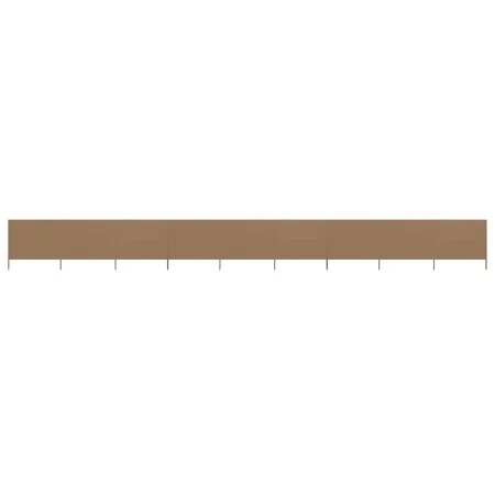 Paravientos de 9 paneles tela gris taupe 1200x120 cm by vidaXL, Umbrellas - Ref: Foro24-47195, Price: 98,17 €, Discount: %
