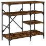Küchenregal, Holztechnik, Metall, Eiche, 90 x 40 x 84 cm von , Behälter für Küchenutensilien - Ref: Foro24-845423, Preis: 79,...