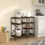 Küchenregal, Holztechnik, Metall, Eiche, 90 x 40 x 84 cm von , Behälter für Küchenutensilien - Ref: Foro24-845423, Preis: 78,...