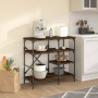 Küchenregal, Holztechnik, Metall, Eiche, 90 x 40 x 84 cm von , Behälter für Küchenutensilien - Ref: Foro24-845423, Preis: 79,...