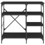 Kitchen shelving wood engineering black metal 90x40x84 cm by , Kitchen utensil containers - Ref: Foro24-845421, Price: 80,05 ...
