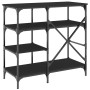 Kitchen shelving wood engineering black metal 90x40x84 cm by , Kitchen utensil containers - Ref: Foro24-845421, Price: 80,05 ...