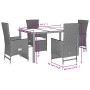 5-teiliges Garten-Essset mit beigen Kissen aus synthetischem Rattan von , Gartensets - Ref: Foro24-3277575, Preis: 578,23 €, ...