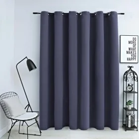 Blackout curtain with anthracite gray metal rings 290x245 cm by vidaXL, Curtains and curtains - Ref: Foro24-134421, Price: 29...