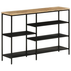Console table solid rough mango wood and iron 110x30x75 cm by , Side tables - Ref: Foro24-372730, Price: 142,72 €, Discount: %