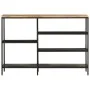 Console table solid rough mango wood and iron 110x30x75 cm by , Side tables - Ref: Foro24-372730, Price: 140,24 €, Discount: %