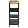 Console table solid rough mango wood and iron 110x30x75 cm by , Side tables - Ref: Foro24-372730, Price: 140,24 €, Discount: %