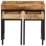Stackable tables 3 pieces solid rough mango wood and iron by , Side tables - Ref: Foro24-372732, Price: 94,26 €, Discount: %