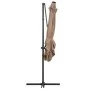 Ampelschirm mit LED-Leuchten und taupefarbenem Stahlmast 250x250 cm von vidaXL, Sonnenschirme - Ref: Foro24-46995, Preis: 105...