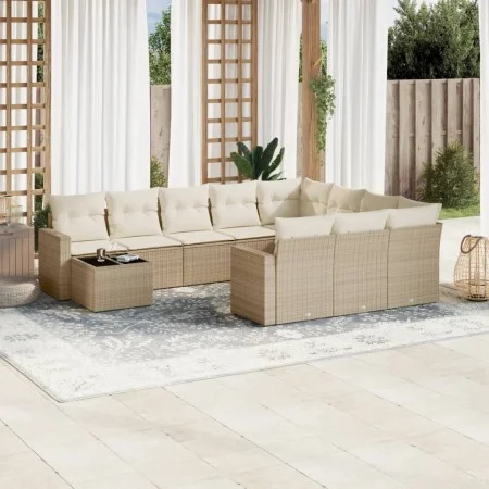 11-piece garden sofa set with beige synthetic rattan cushions by , Garden sets - Ref: Foro24-3219518, Price: 714,57 €, Discou...