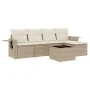 Garden sofa set with cushions 6 pieces beige synthetic rattan by , Garden sets - Ref: Foro24-3220097, Price: 384,66 €, Discou...